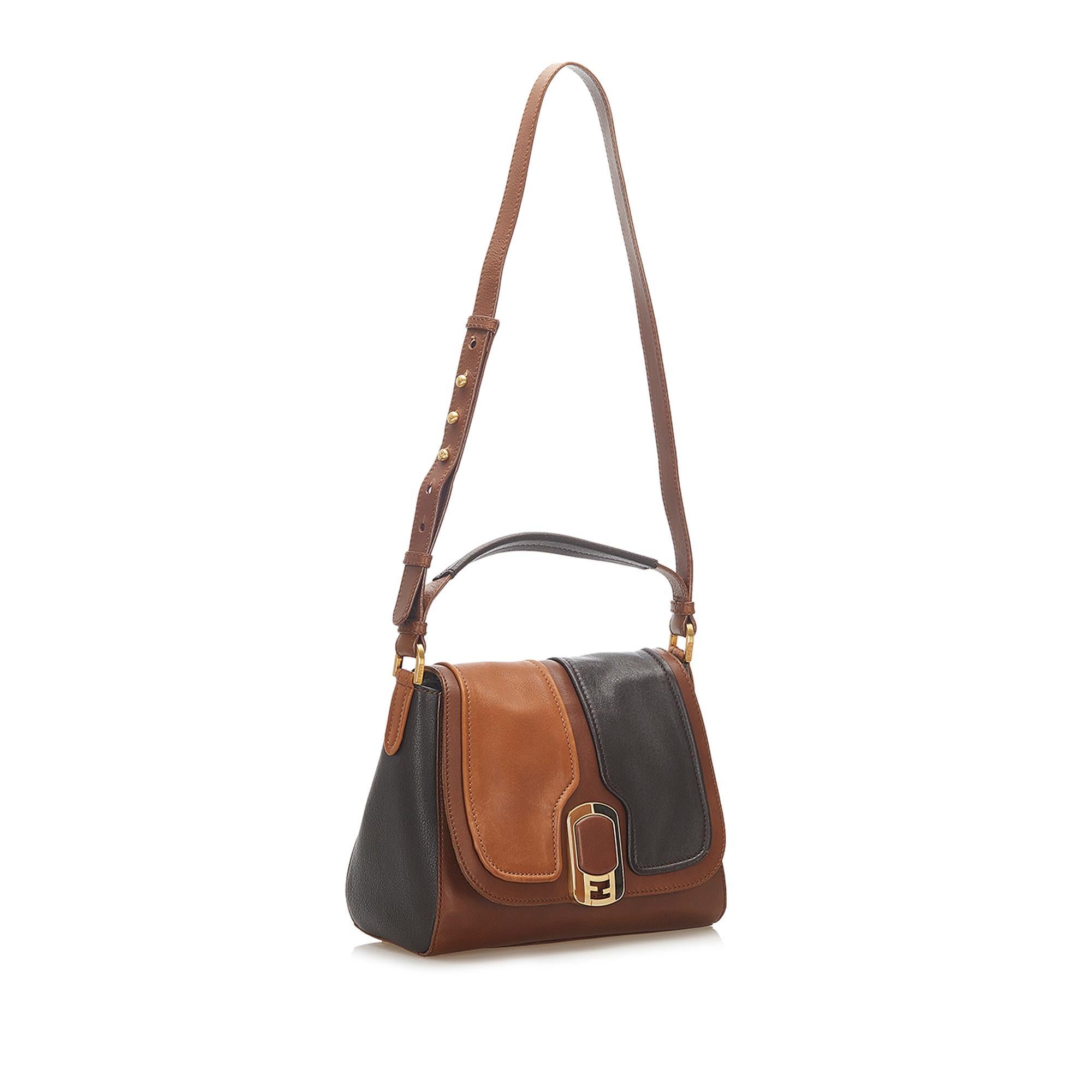 Fendi Anna Leather Satchel (SHG-17353)