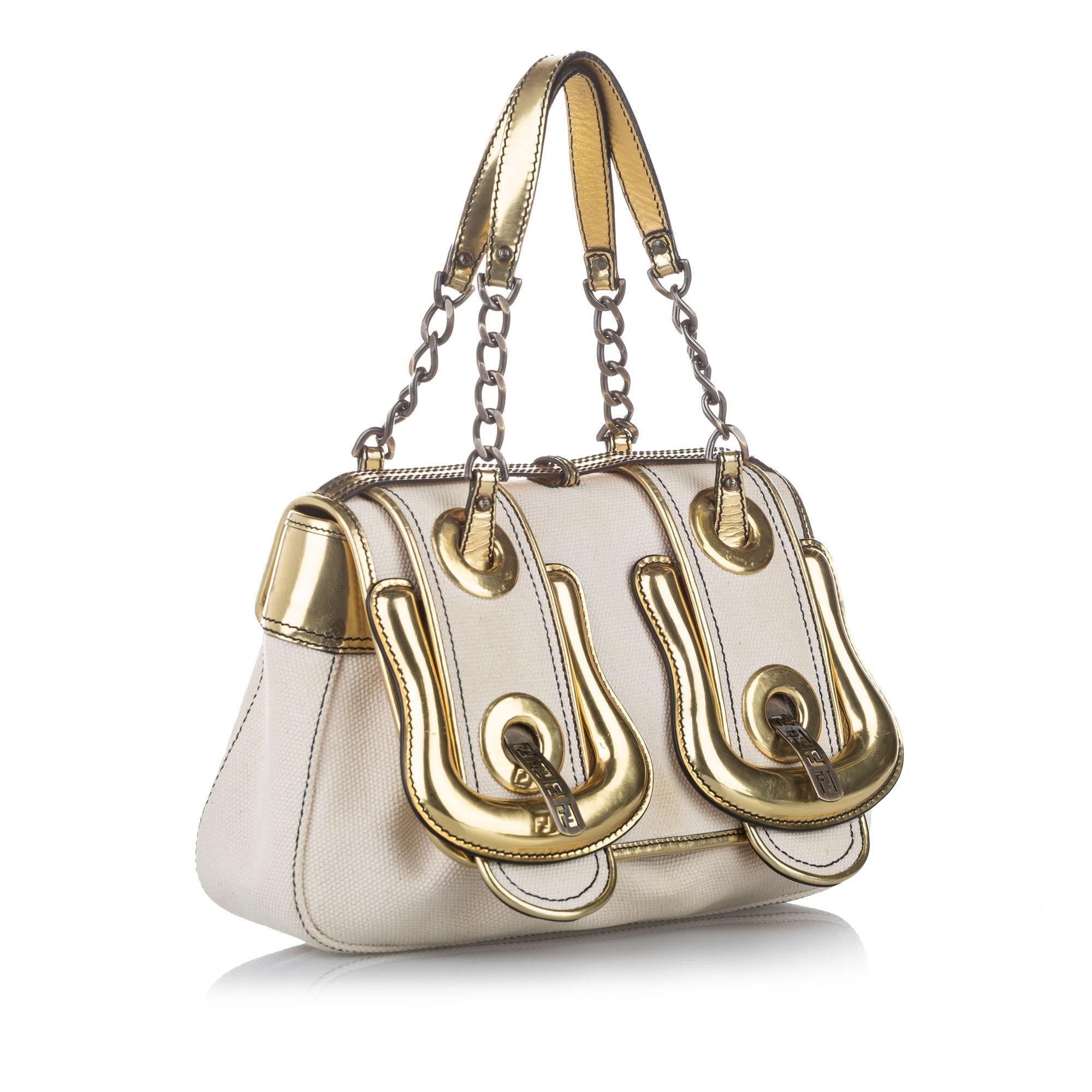 Fendi B. Bag Canvas Handbag (SHG-16442)