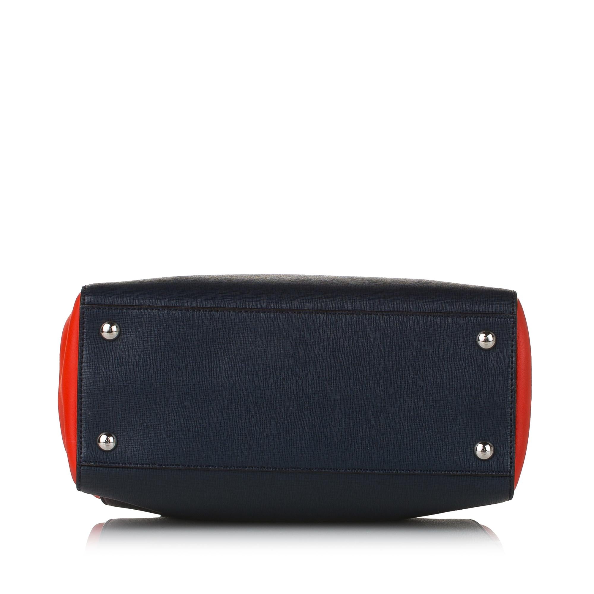 Fendi Bicolor 2Jours Leather Satchel