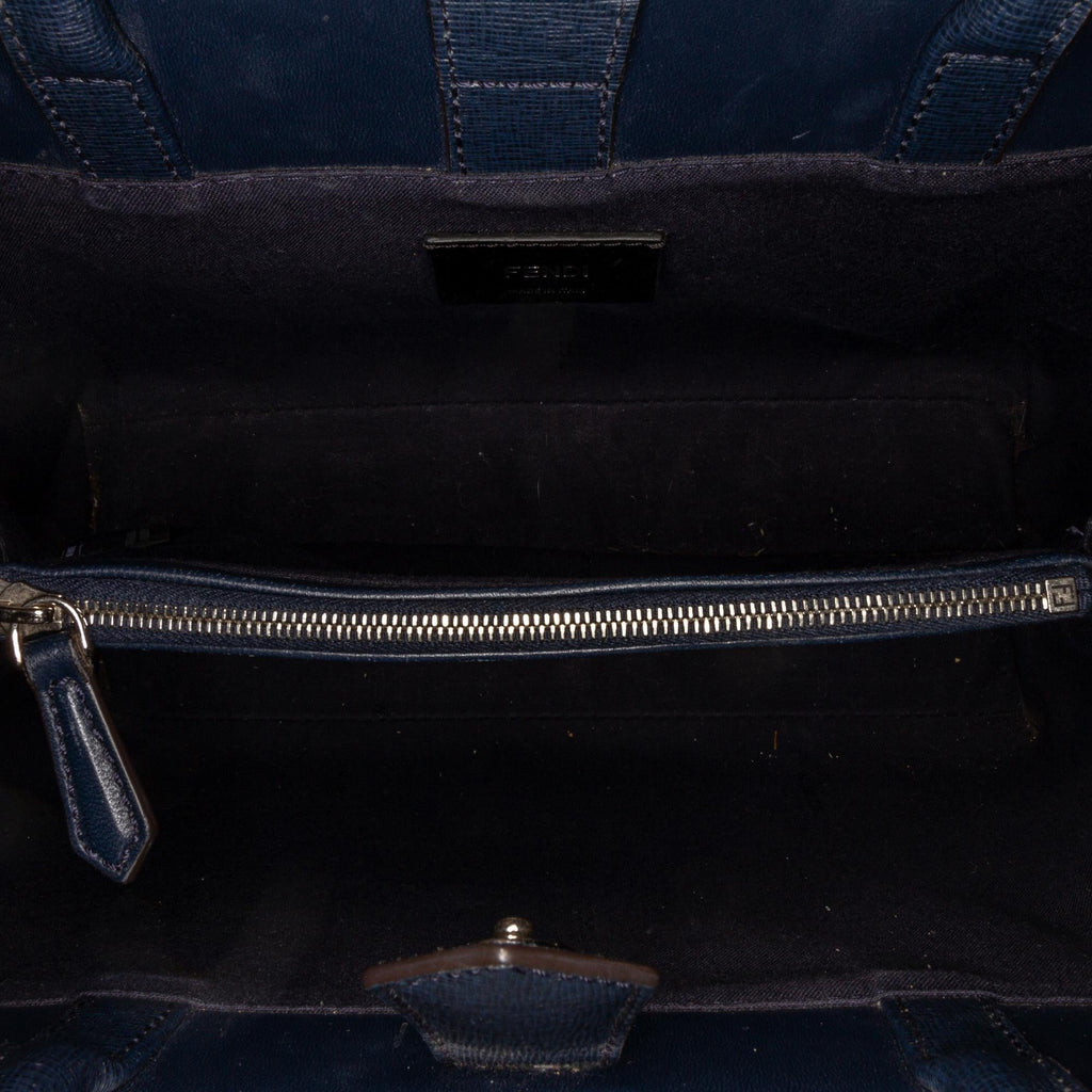 Fendi Bicolor 2Jours Leather Satchel
