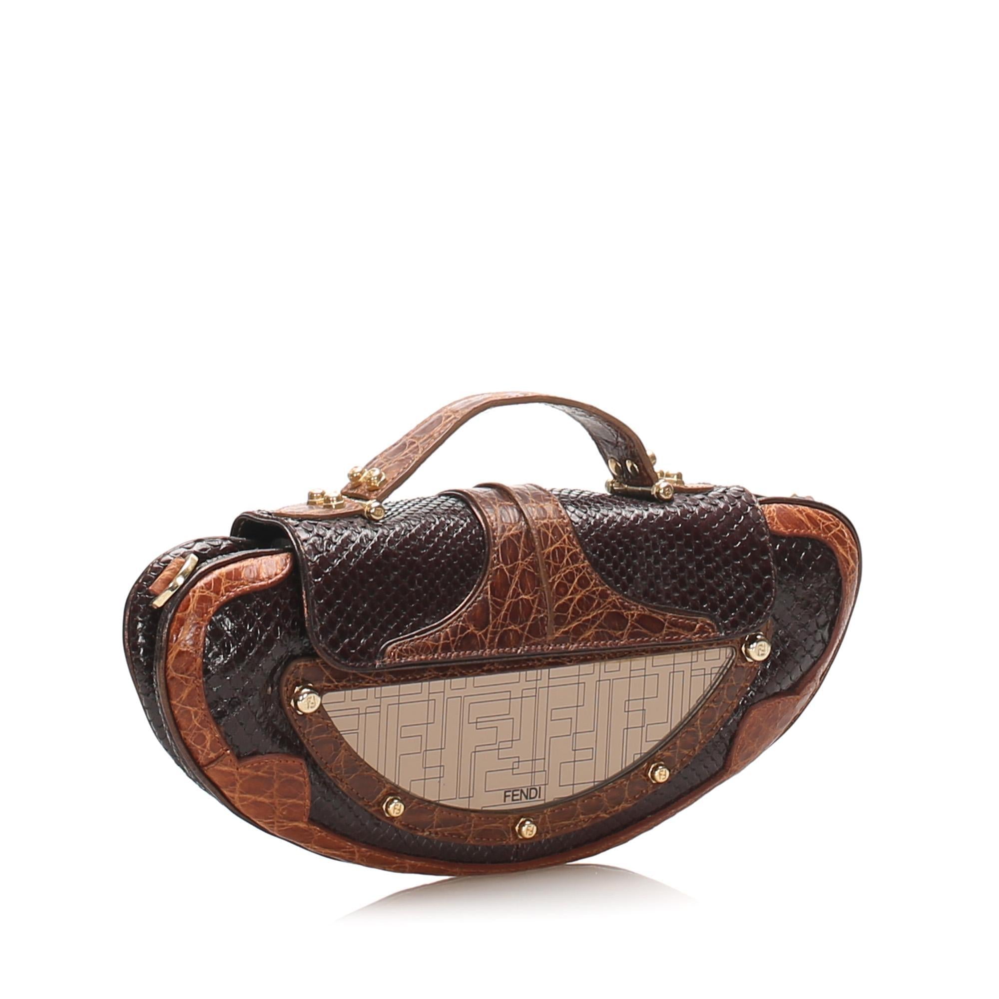 Fendi Bison Leather Shoulder Bag (SHG-14471)