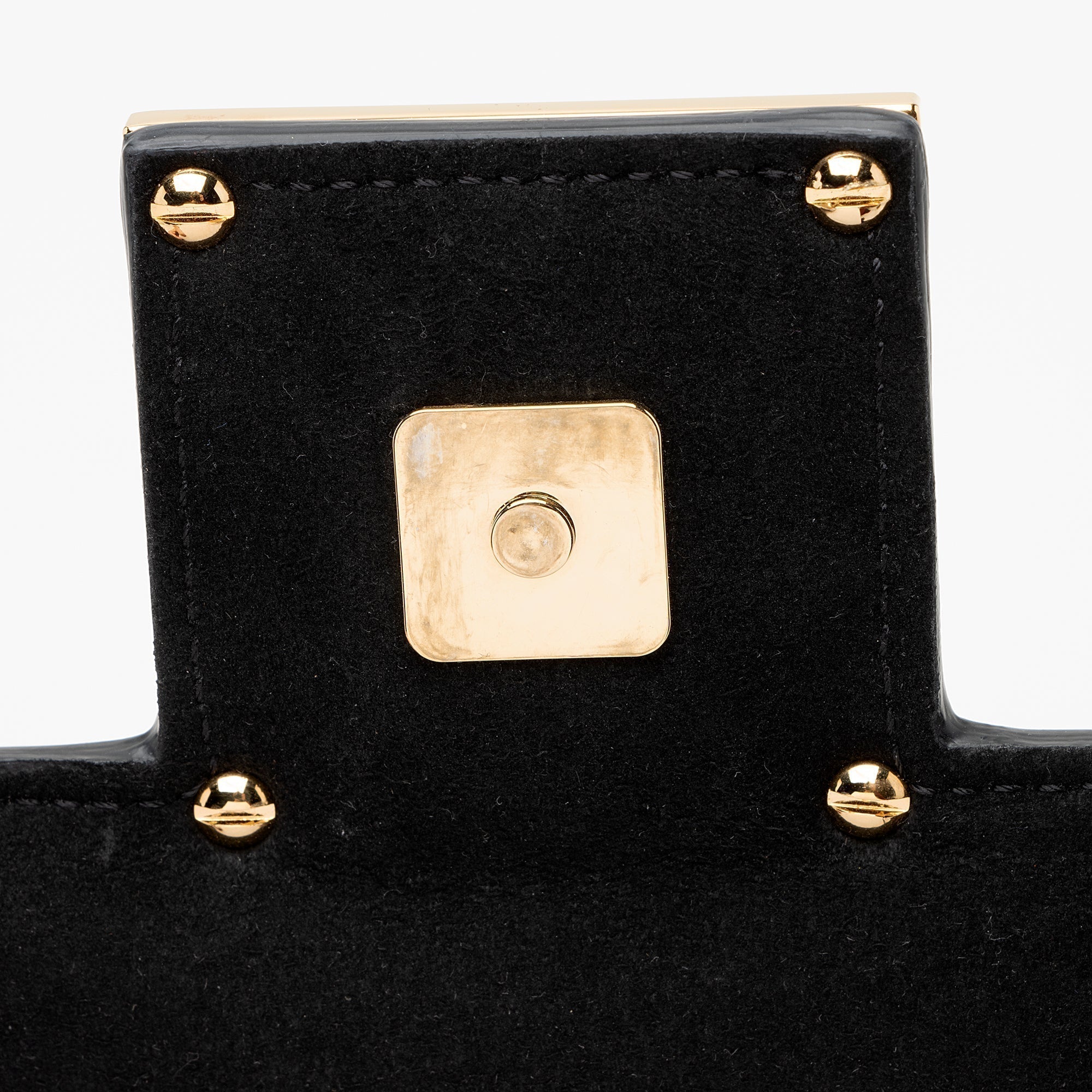 Fendi Calfskin Crystal Fab Small Crossbody Bag