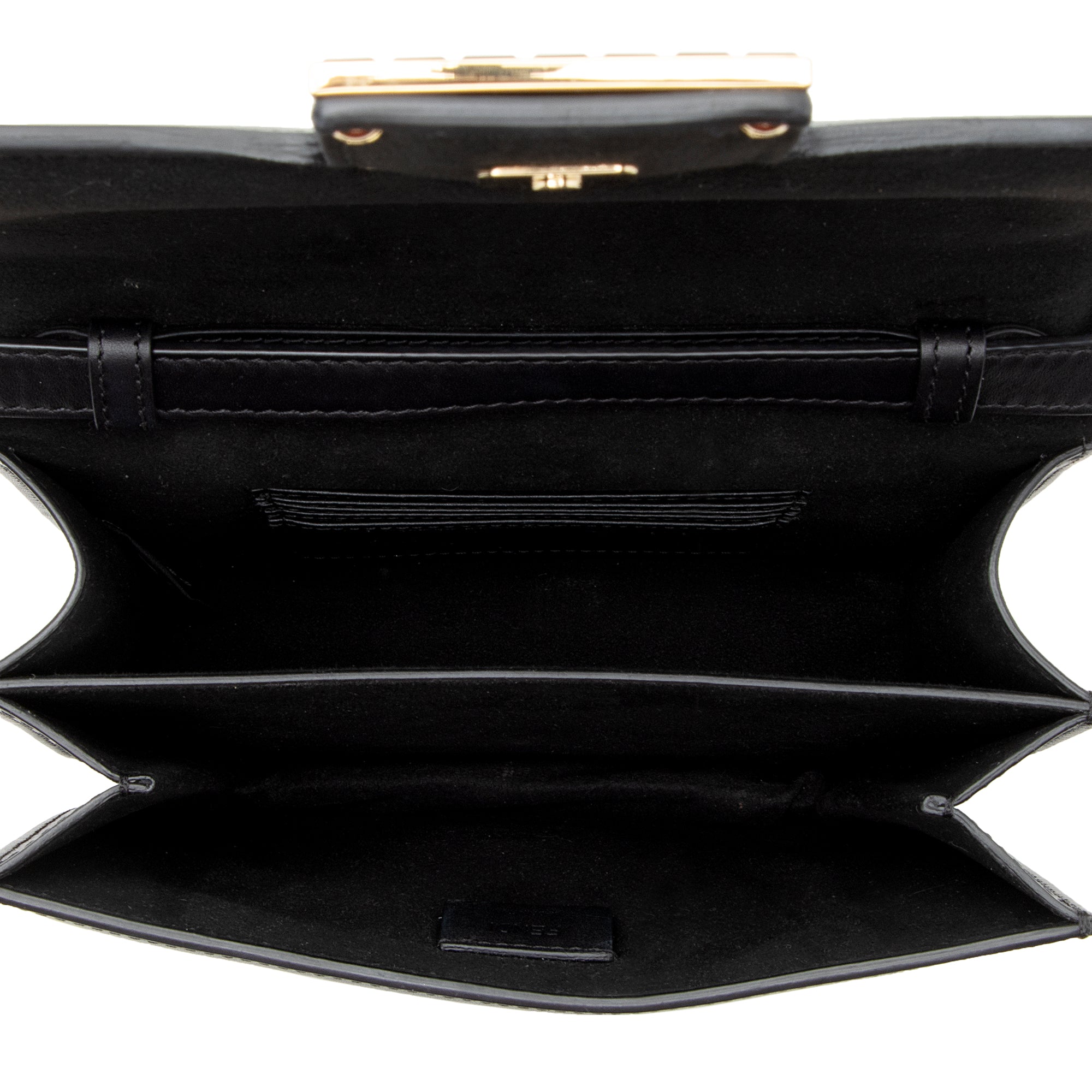 Fendi Calfskin Crystal Fab Small Crossbody Bag
