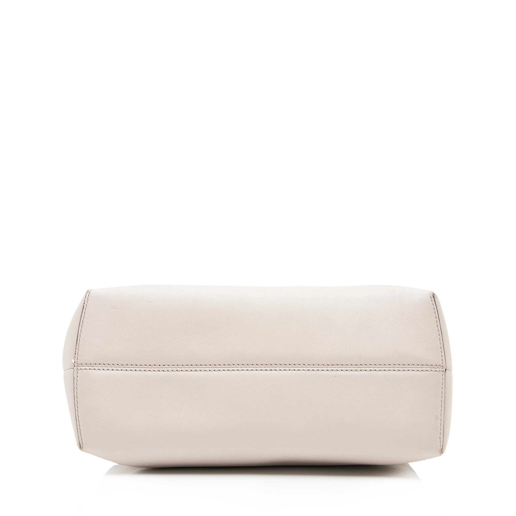 Fendi Calfskin Flowerland Studded By The Way Medium Boston Bag