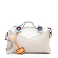 Fendi Calfskin Flowerland Studded By The Way Medium Boston Bag