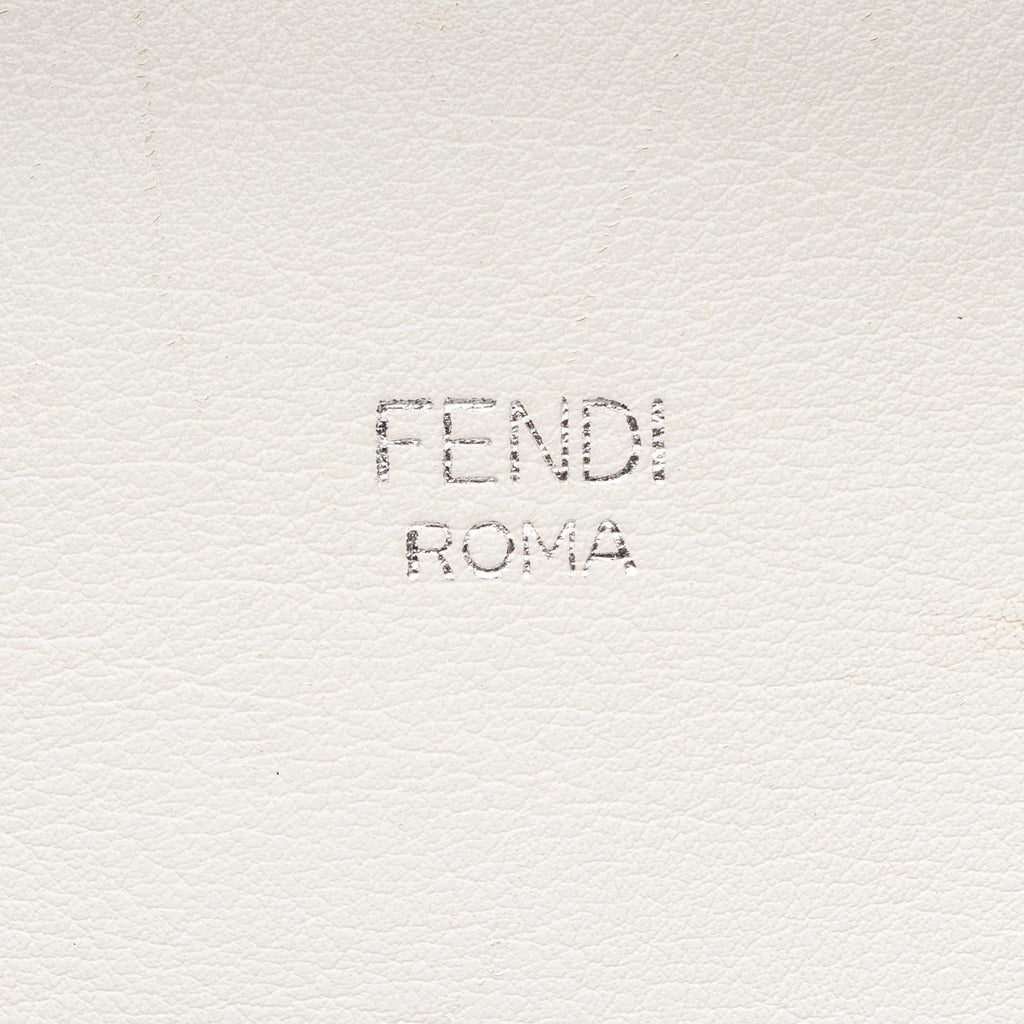 Fendi Calfskin Flowerland Studded By The Way Medium Boston Bag