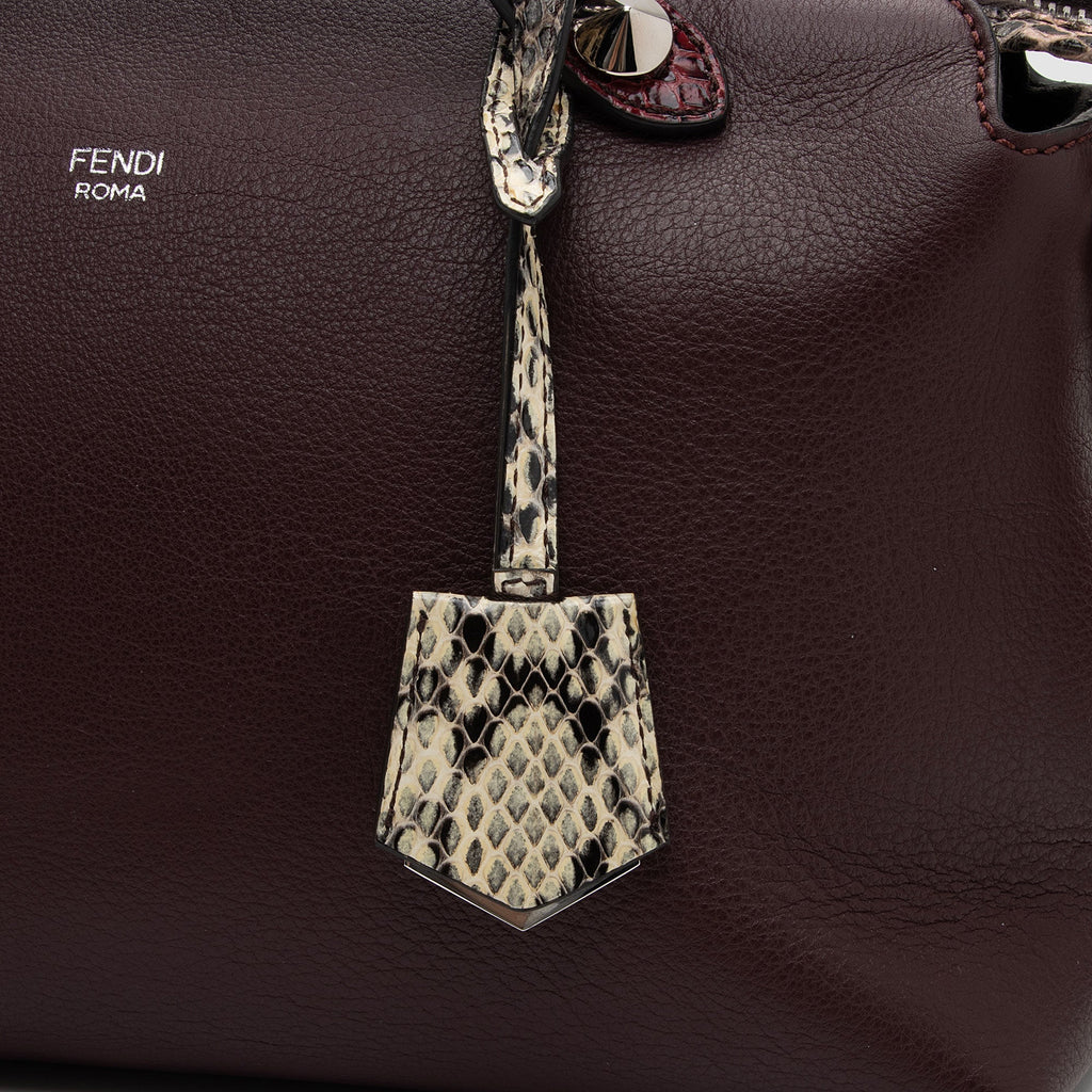 Fendi Calfskin Python By The Way Small Boston Bag