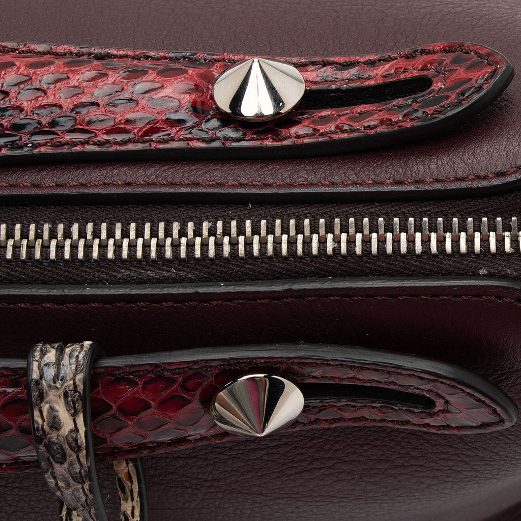 Fendi Calfskin Python By The Way Small Boston Bag