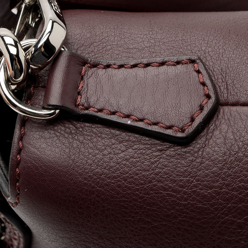 Fendi Calfskin Python By The Way Small Boston Bag