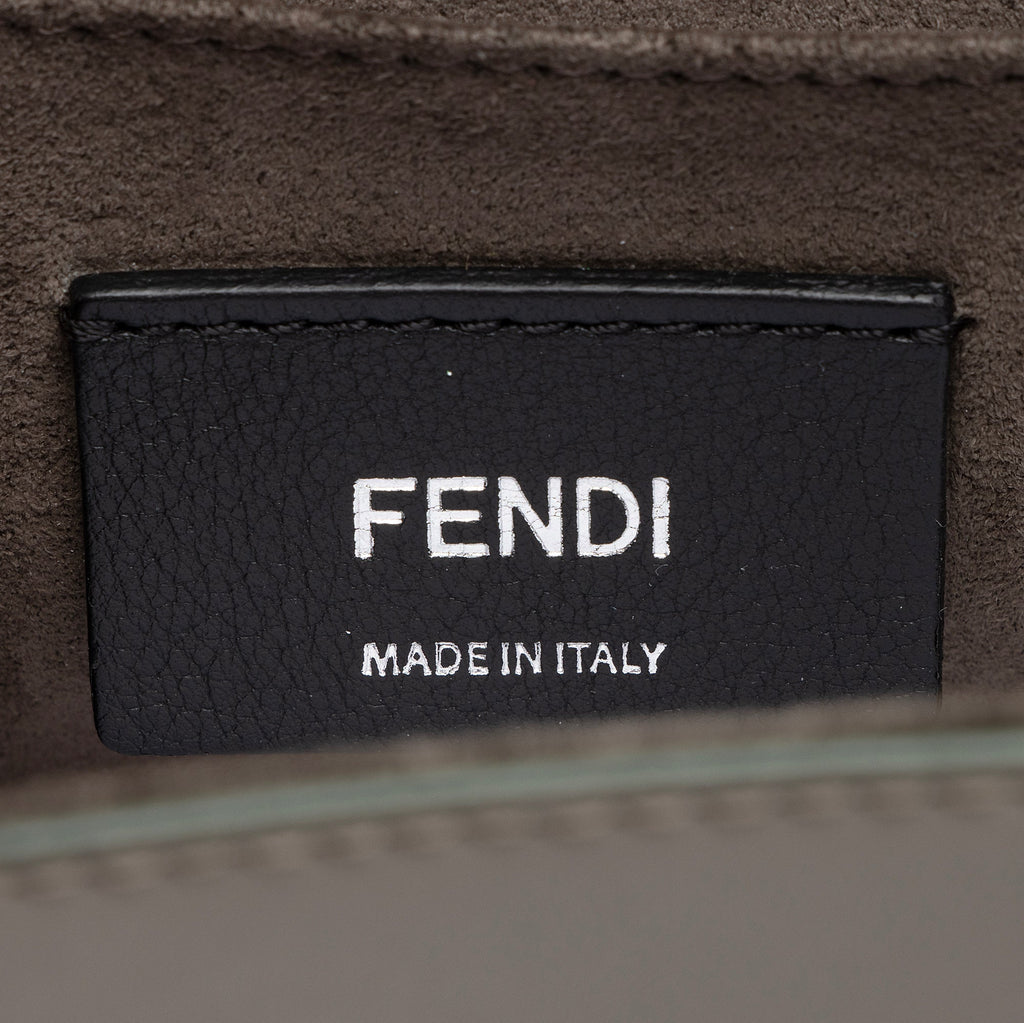 Fendi Calfskin Studded Kan I Medium Shoulder Bag