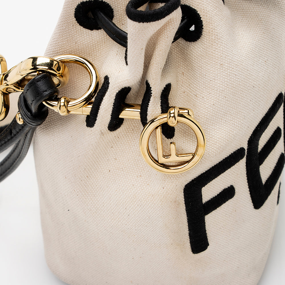 Fendi Canvas Mon Tresor Small Bucket Bag