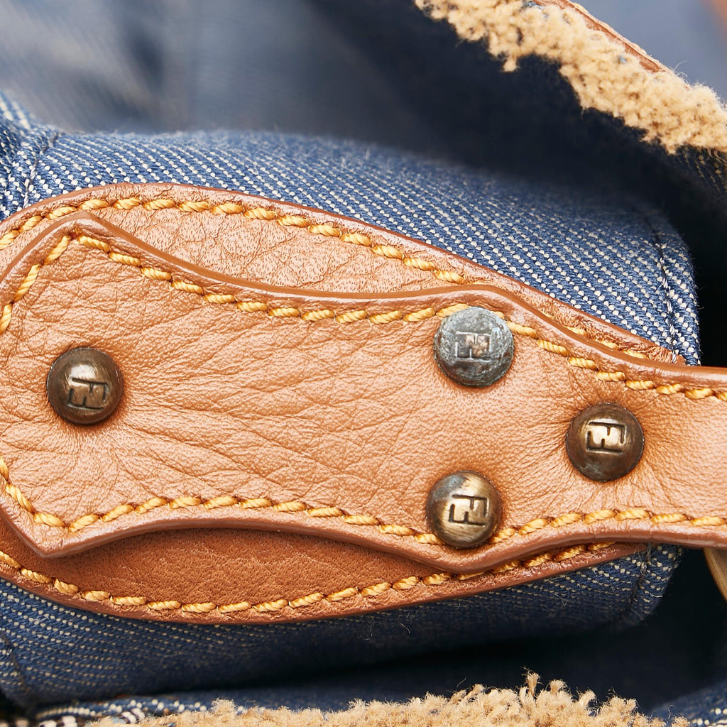 Fendi Chef Denim Shoulder Bag