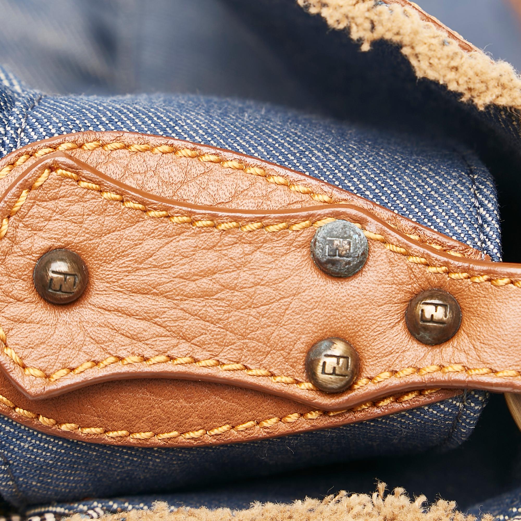 Fendi Chef Denim Shoulder Bag