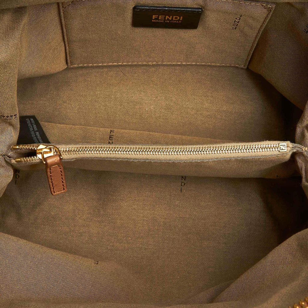 Fendi Colorblock Canvas Chameleon