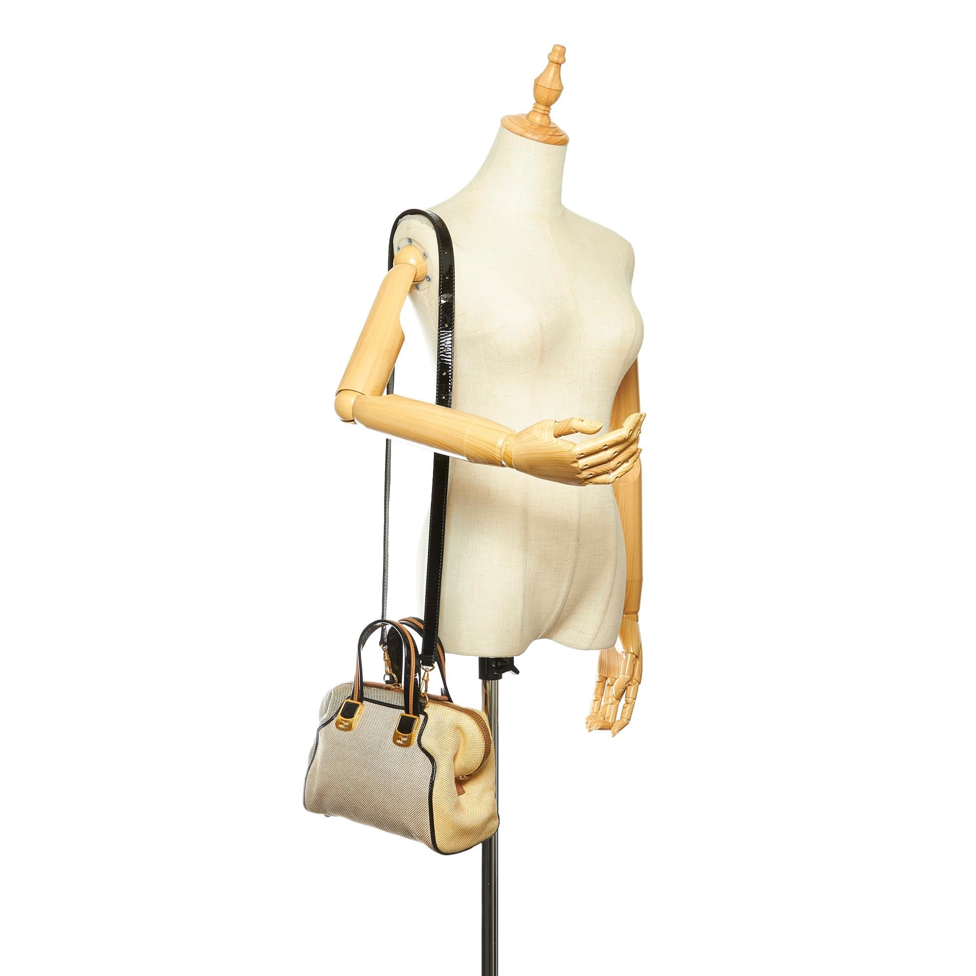 Fendi Colorblock Canvas Chameleon