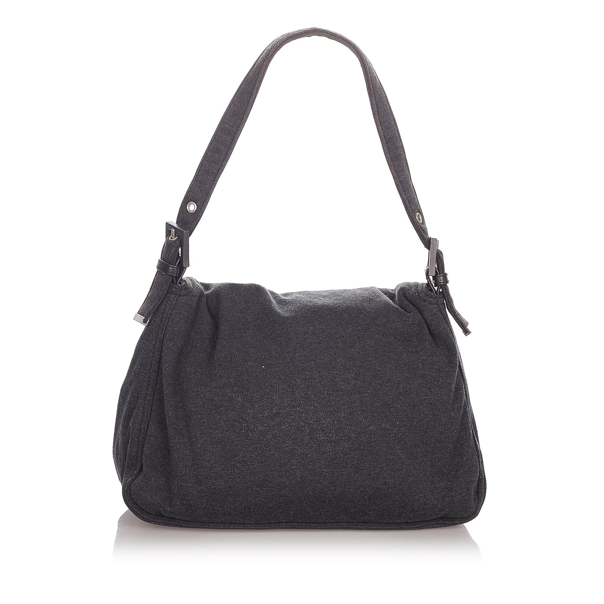 Fendi Cotton Mamma Baguette Shoulder Bag