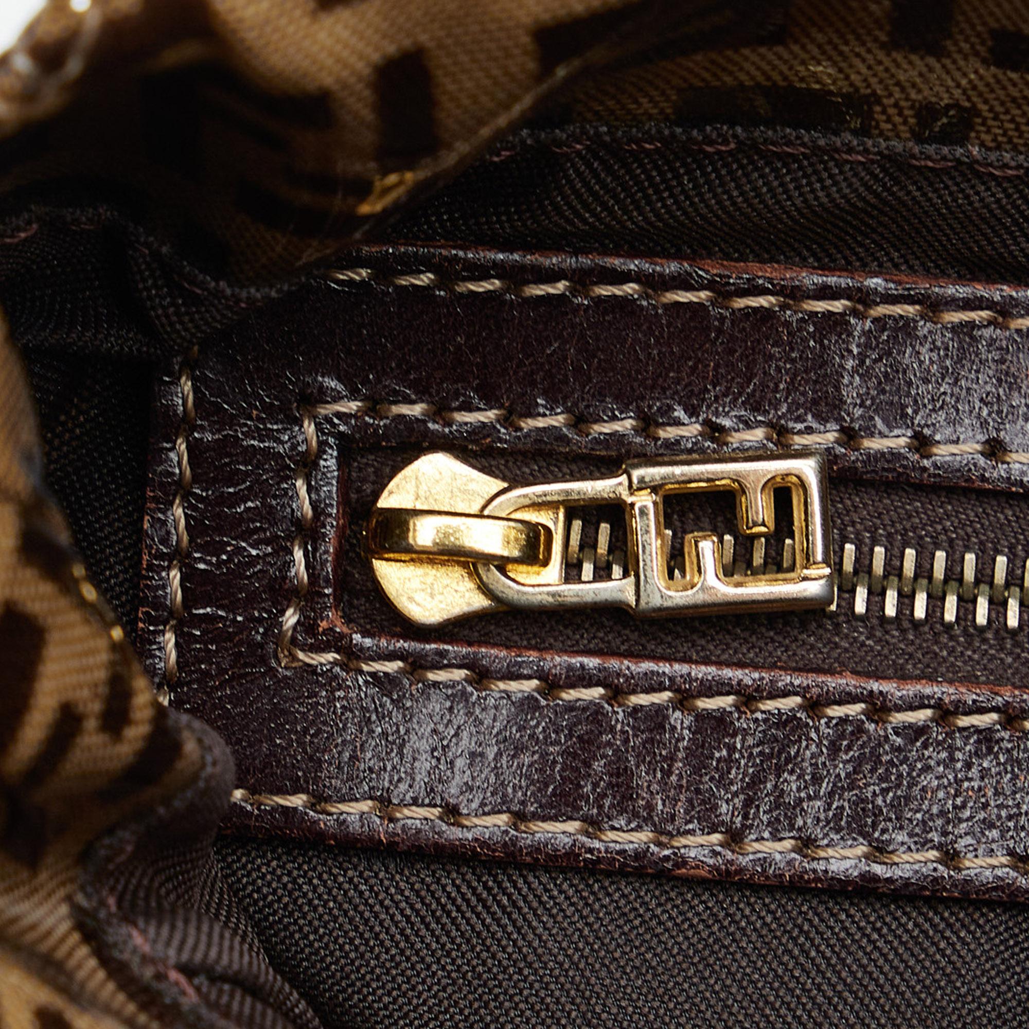 Fendi Crystal Zucchino  Flap Baguette