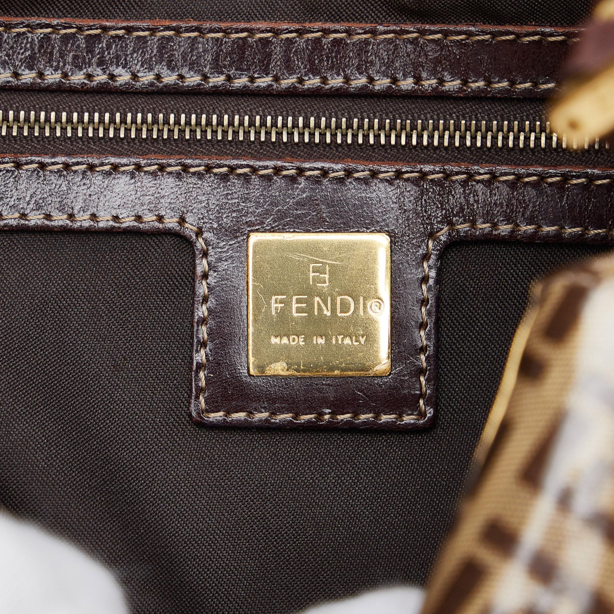 Fendi Crystal Zucchino  Flap Baguette