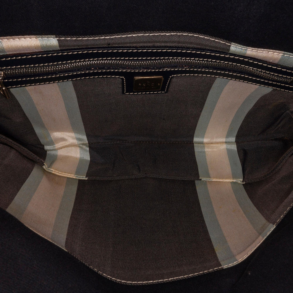 Fendi Denim Double Flap Baguette (SHG-j7tZH1)
