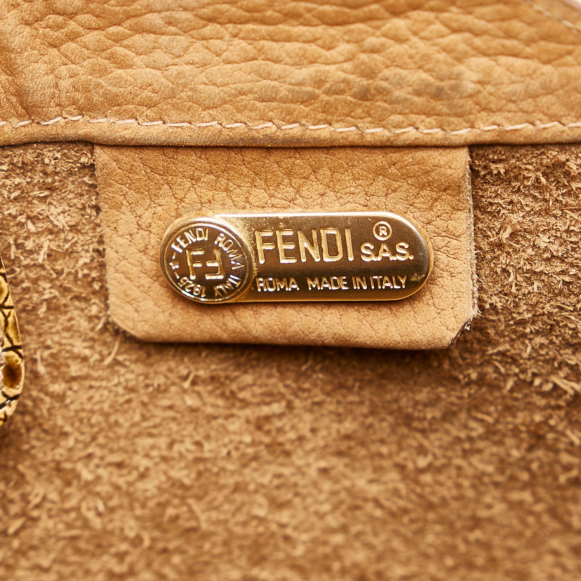 Fendi Embossed Bucket Bag