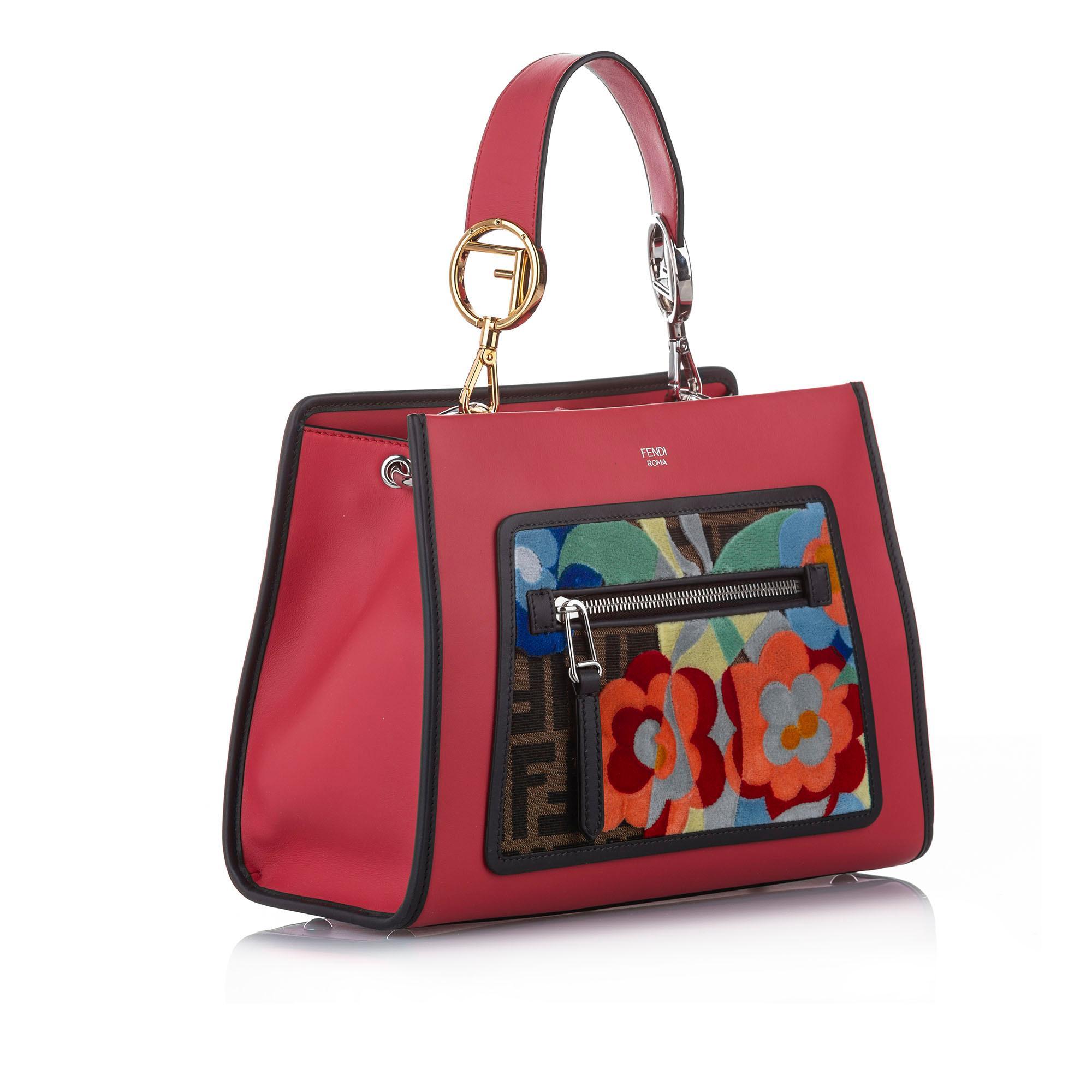 Fendi Leather Embroidered Runaway Satchel (SHG-14017)