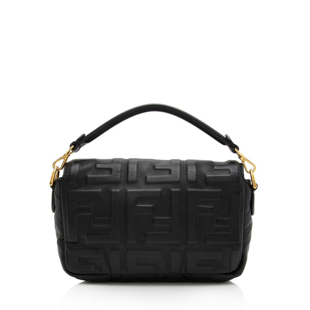 Fendi FF Embossed 1974 Mini Baguette Shoulder Bag