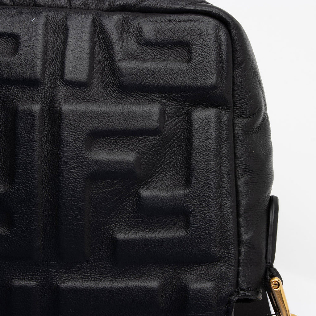 Fendi FF Embossed 1974 Mini Baguette Shoulder Bag