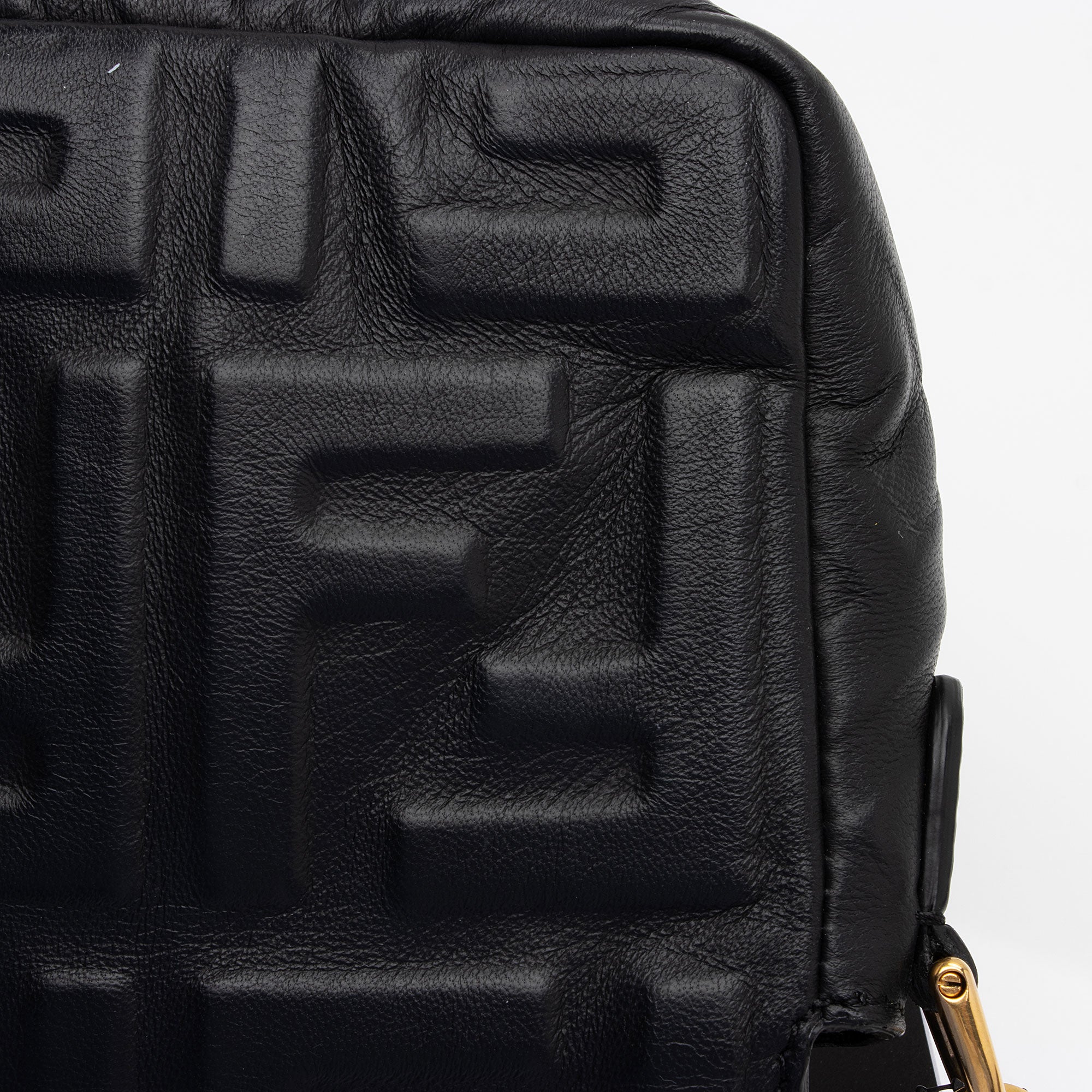 Fendi FF Embossed 1974 Mini Baguette Shoulder Bag