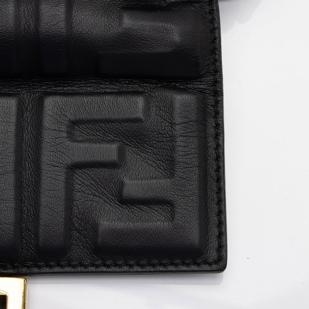 Fendi FF Embossed 1974 Mini Baguette Shoulder Bag