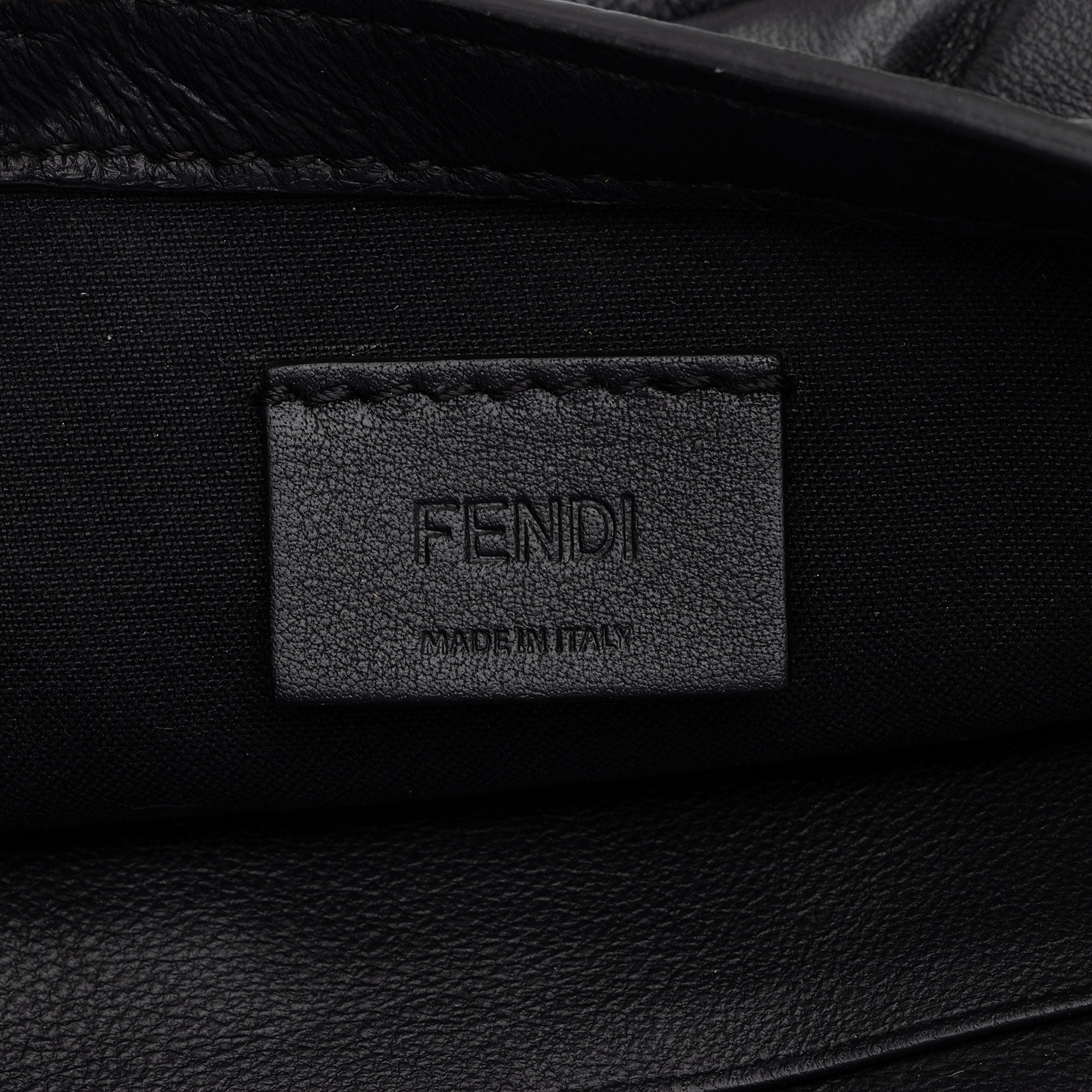 Fendi FF Embossed 1974 Mini Baguette Shoulder Bag