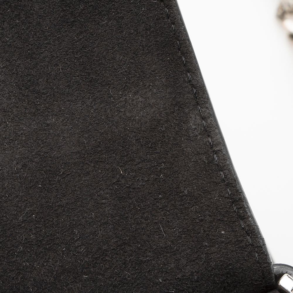 Fendi FF Embossed Calfskin Double Micro Baguette Bag