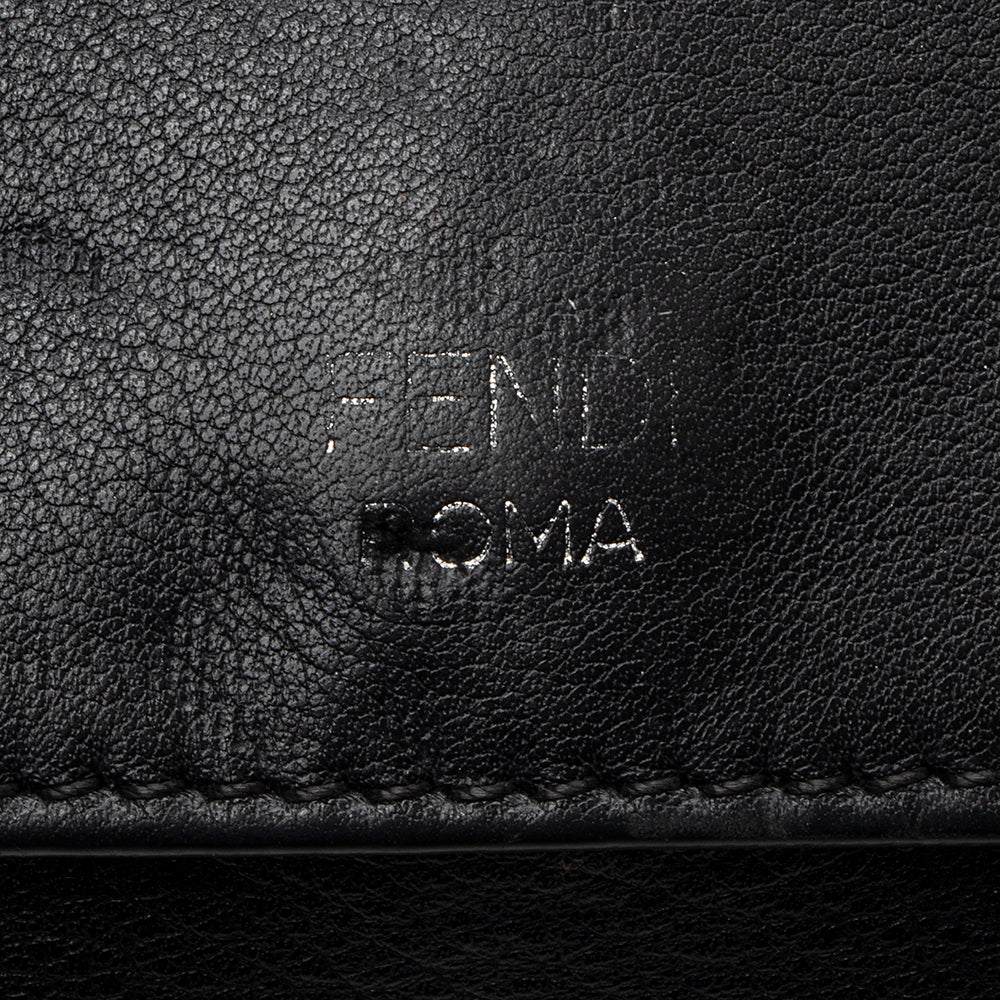 Fendi FF Embossed Calfskin Double Micro Baguette Bag