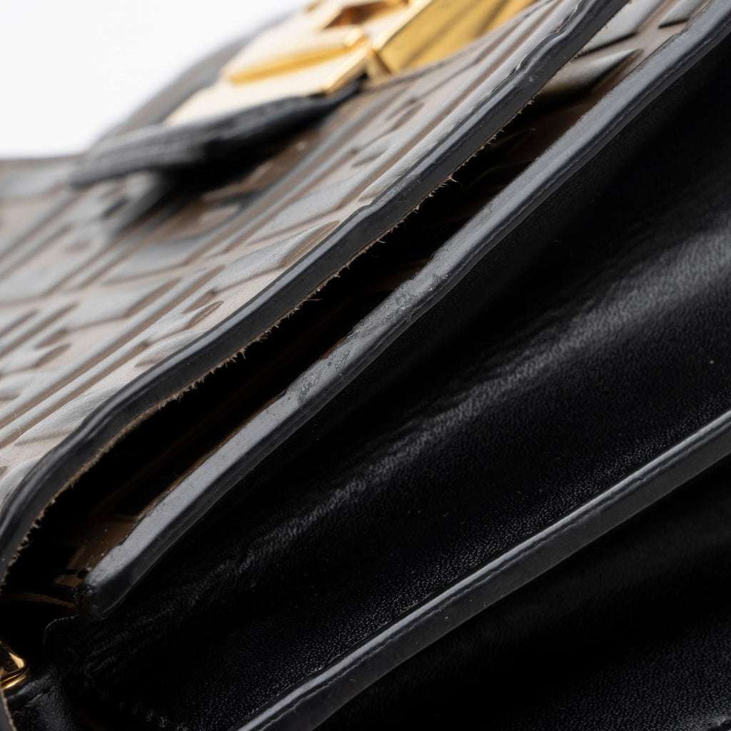 Fendi FF Embossed Kan U Small Shoulder Bag