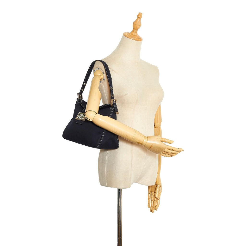 Fendi FF Marble Logo Shoulder Bag