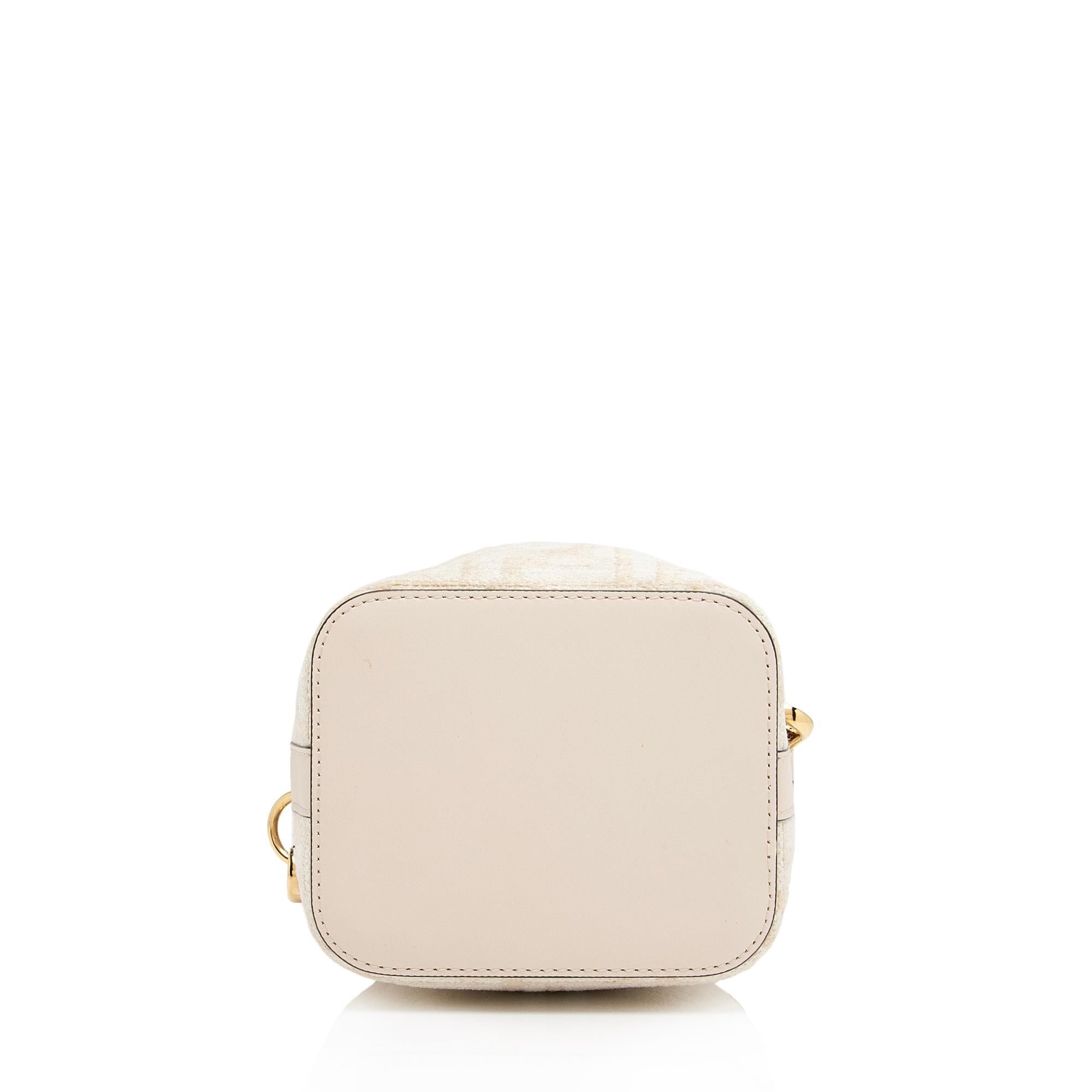 Fendi FF Tapestry Mon Tresor Mini Bucket Bag (SHF-GhSmGT)