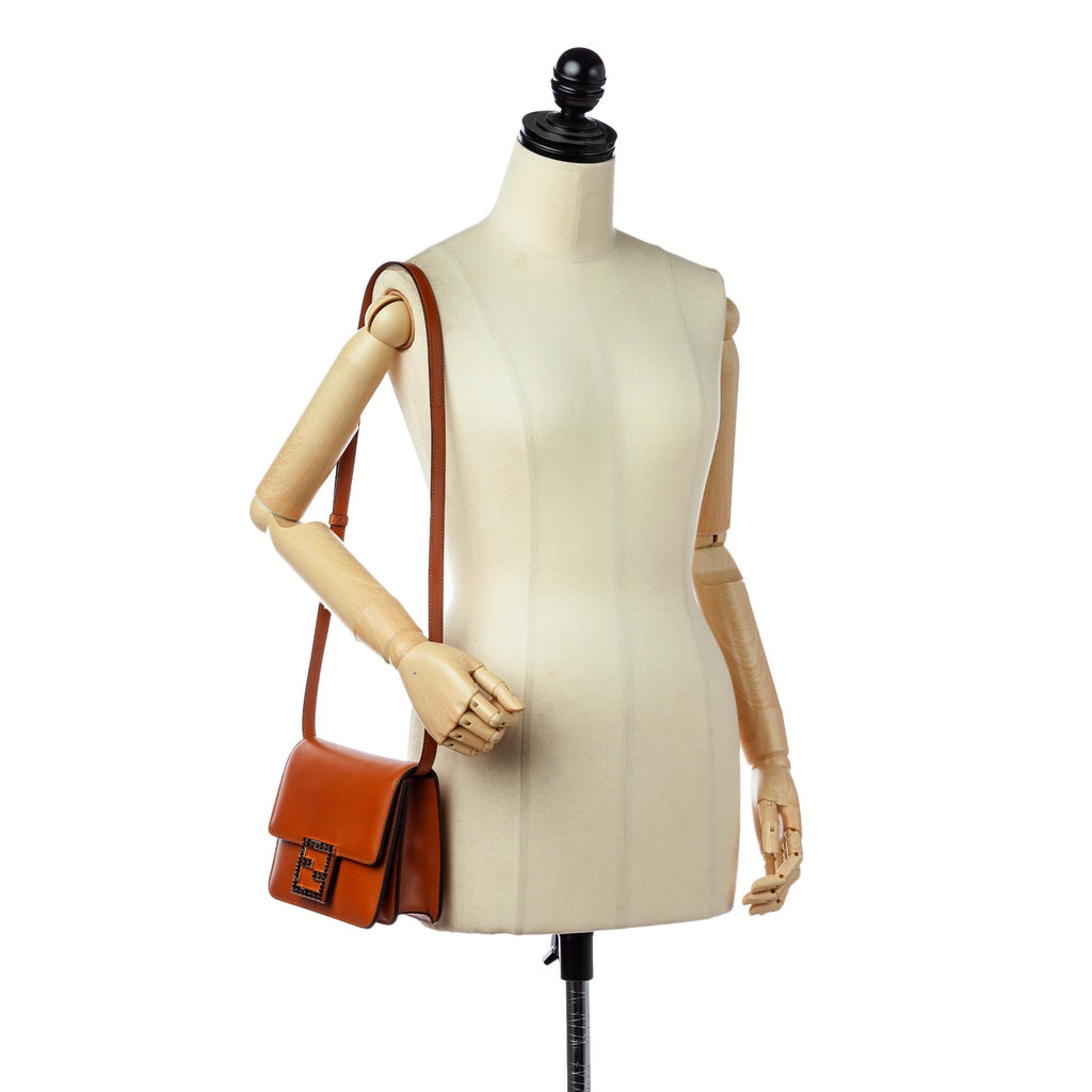 Fendi Fab Leather Crossbody Bag