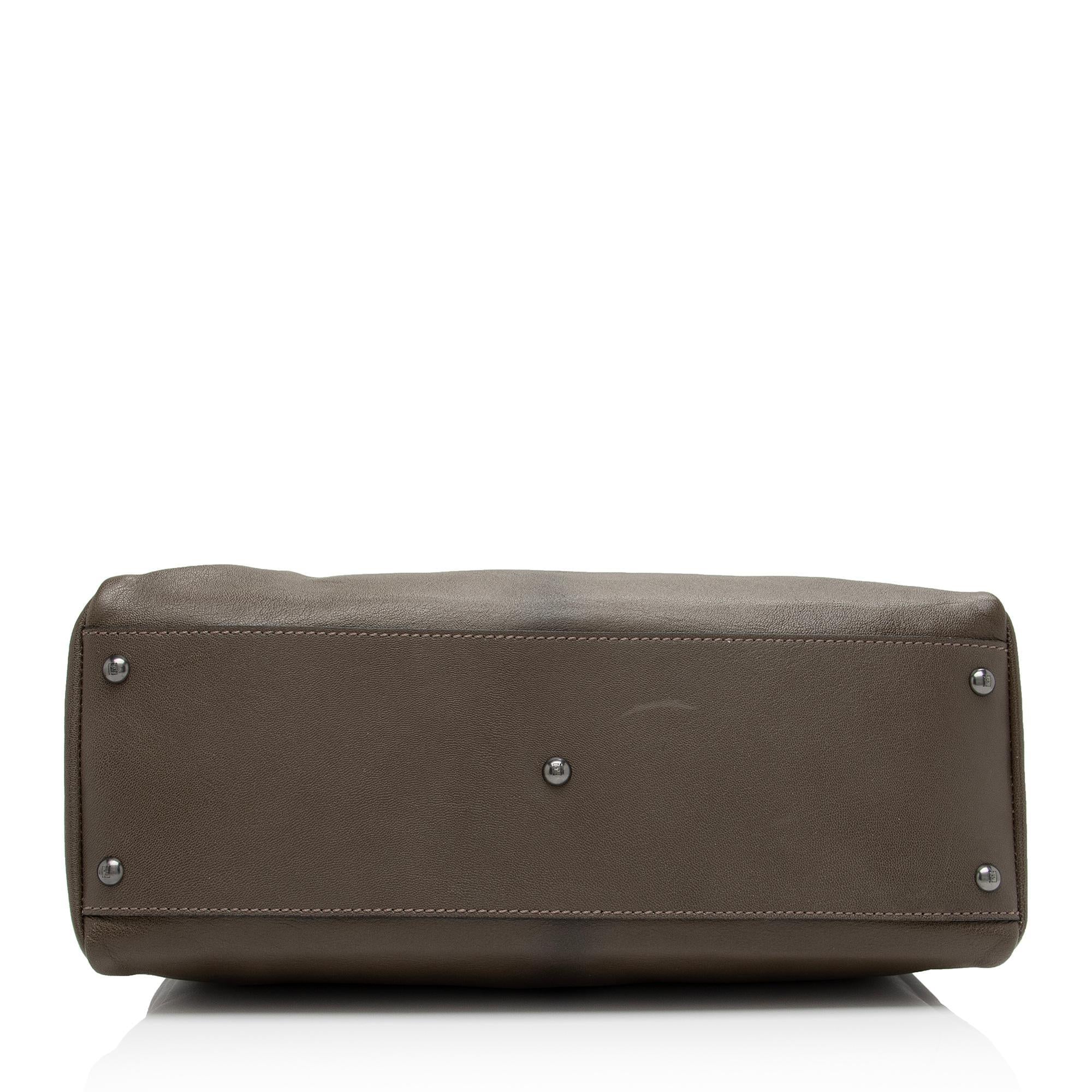 Fendi Goatskin Peekaboo Large Satchel -(SHF-EF9skv)