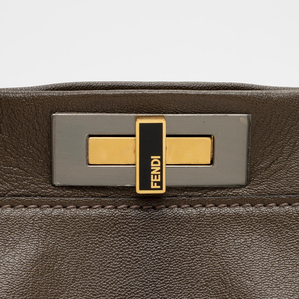 Fendi Goatskin Peekaboo Large Satchel -(SHF-EF9skv)