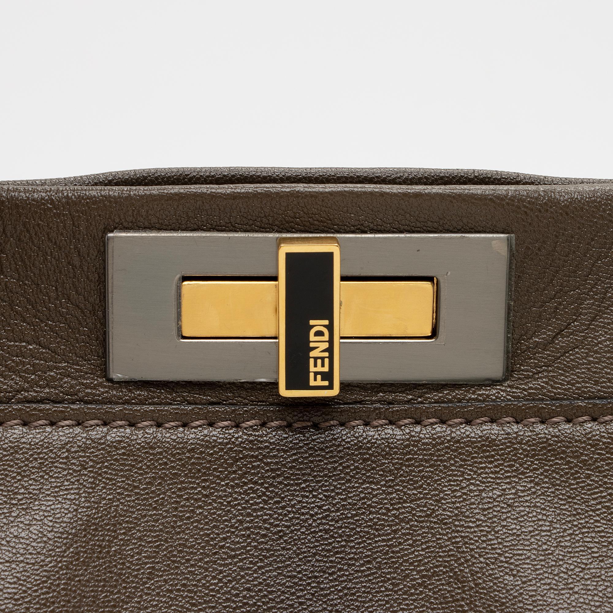 Fendi Goatskin Peekaboo Large Satchel -(SHF-EF9skv)