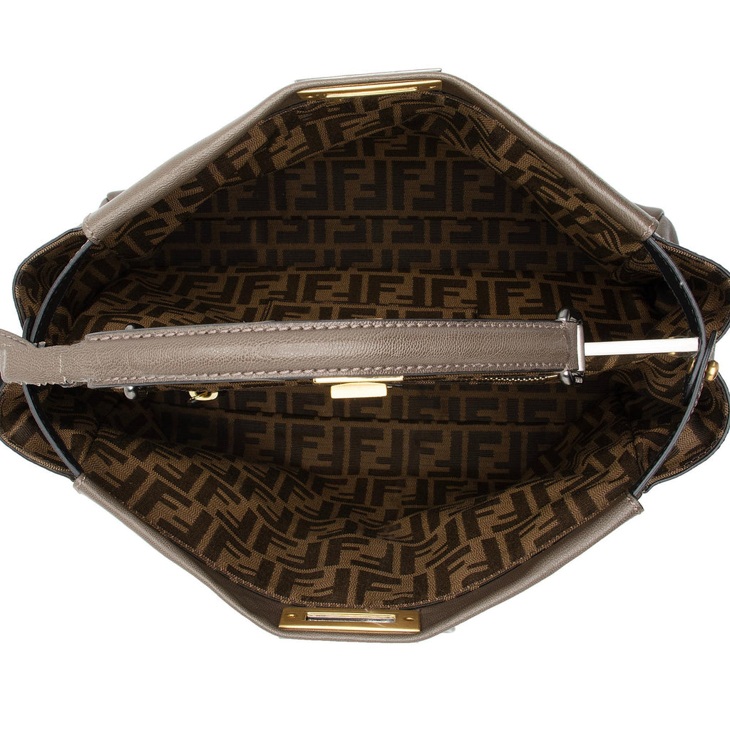 Fendi Goatskin Peekaboo Large Satchel -(SHF-EF9skv)