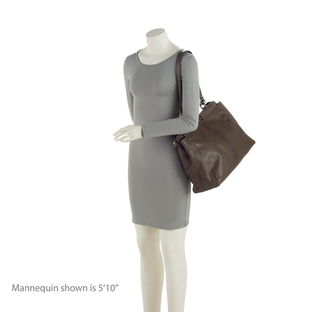 Fendi Goatskin Peekaboo Large Satchel -(SHF-EF9skv)