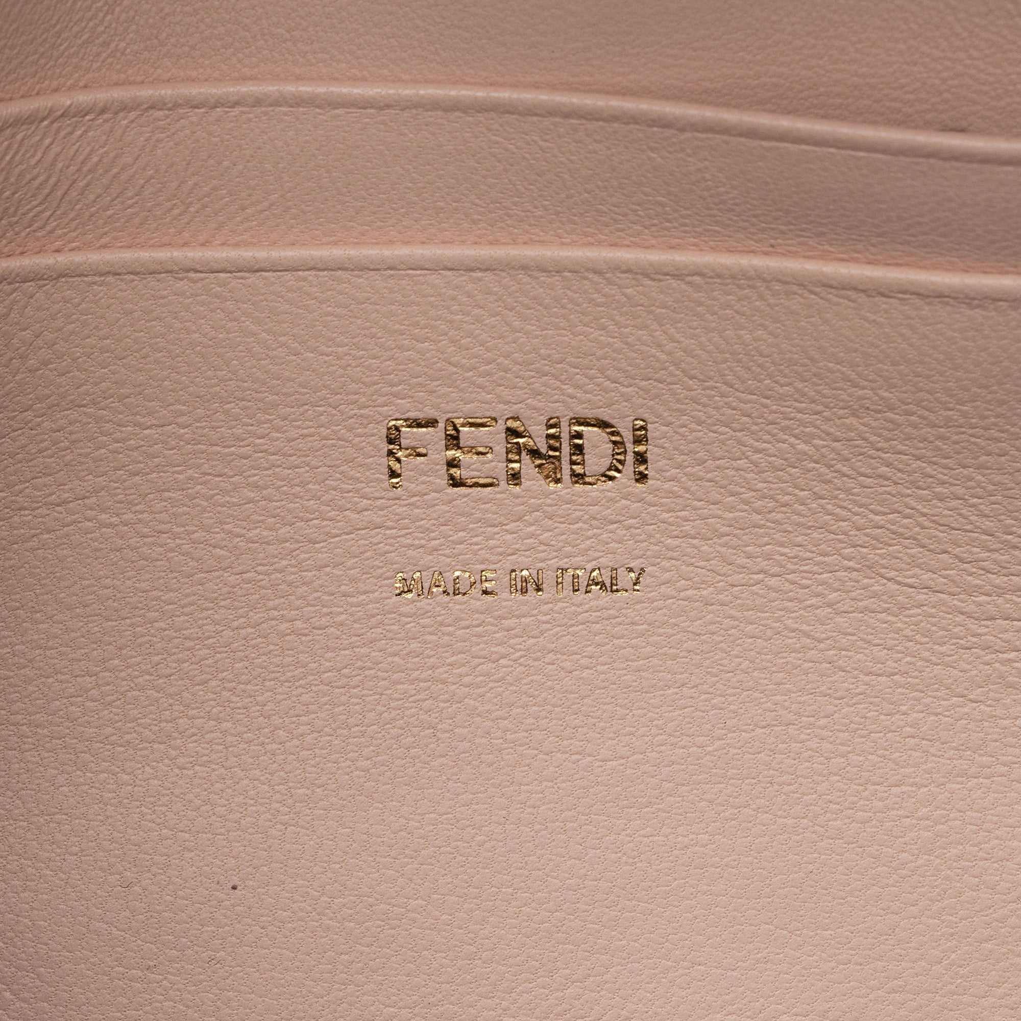 Fendi Lambskin Bi Color Baguette Mini Chain Bag