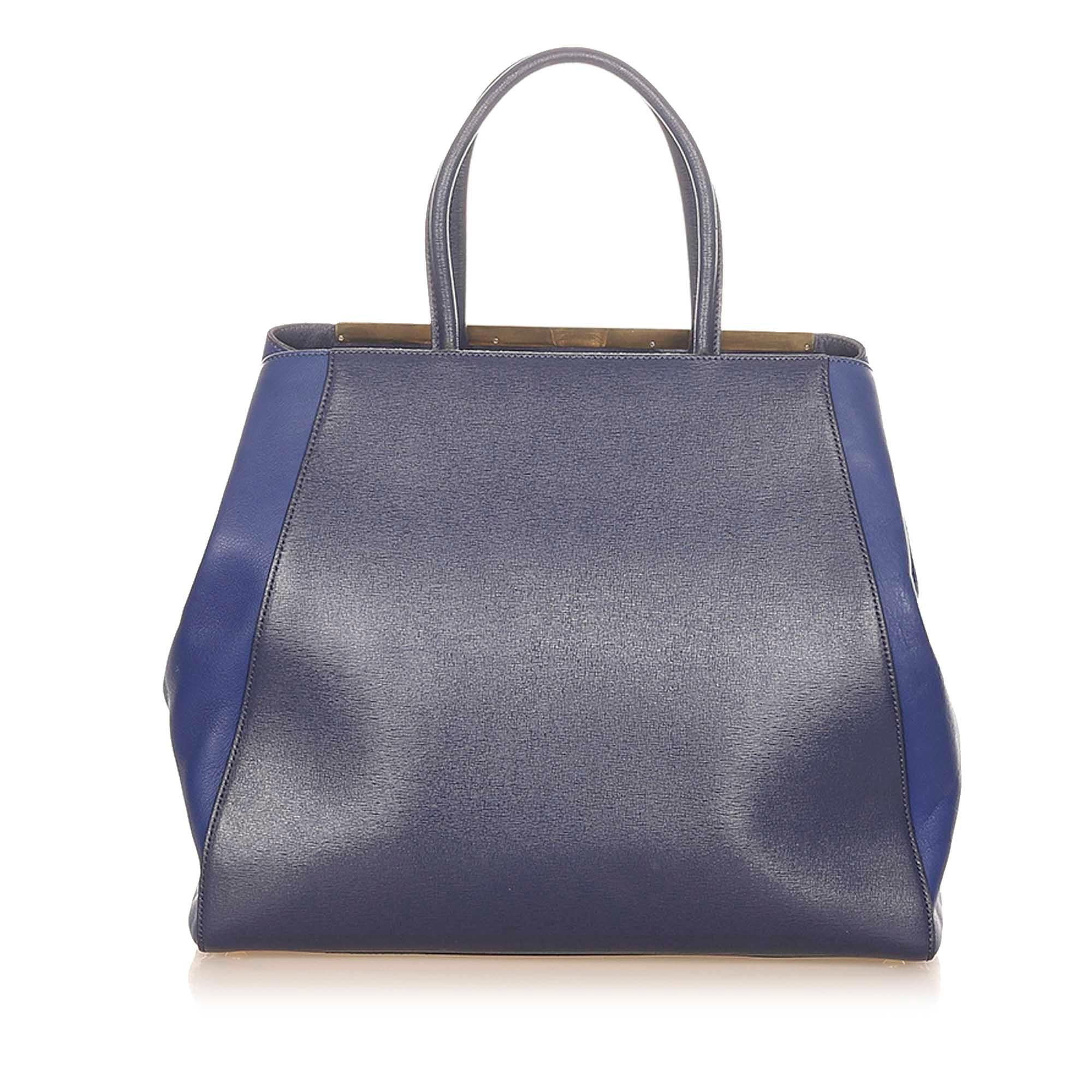 Fendi Large 2Jours Leather Tote Bag