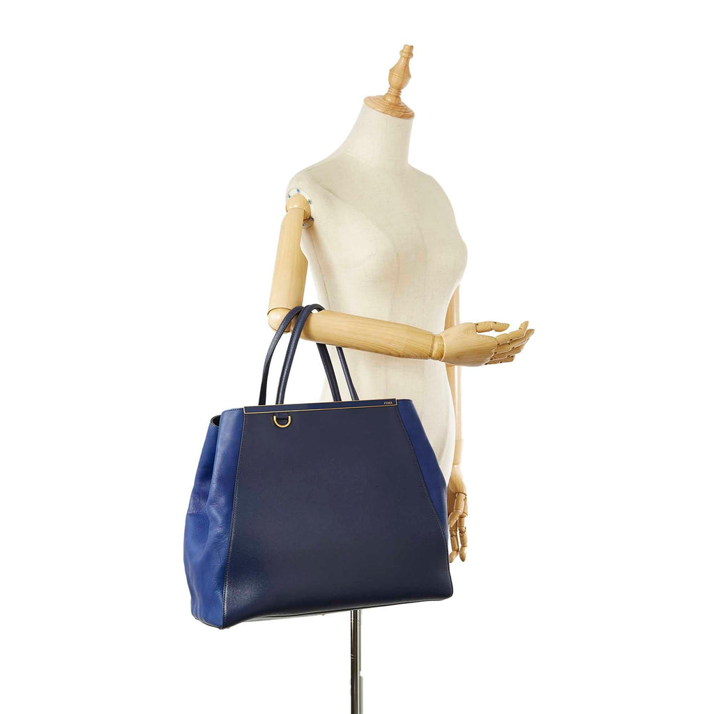 Fendi Large 2Jours Leather Tote Bag