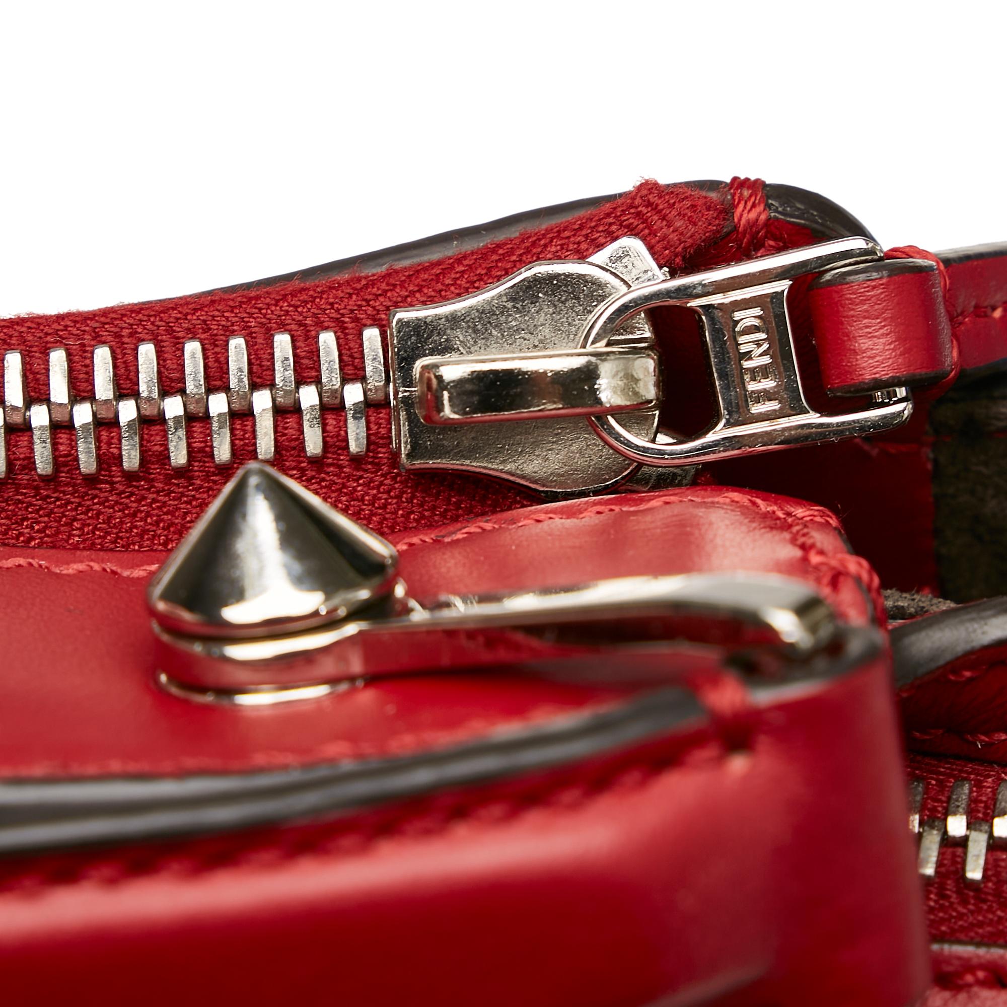 Fendi Large DotCom Leather Satchel