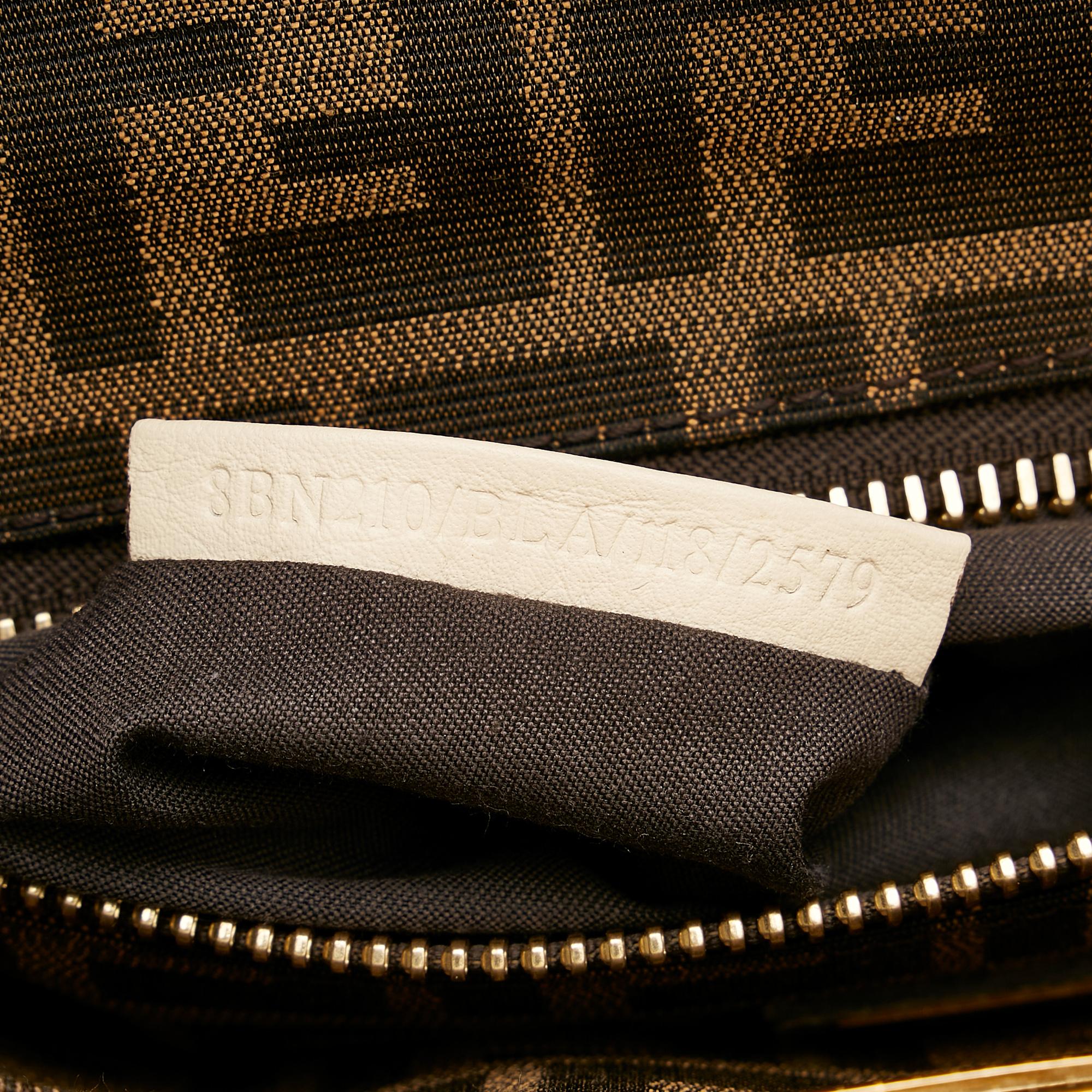 Fendi Large Peekaboo Leather Satchel