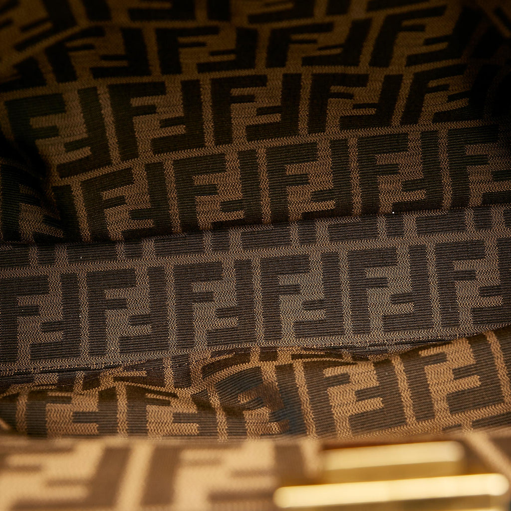 Fendi Large Peekaboo Leather Satchel