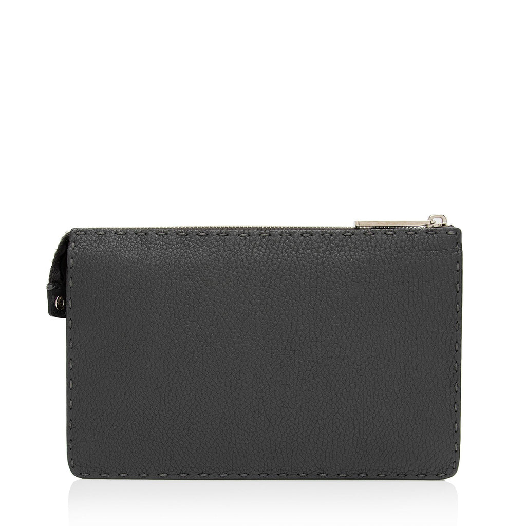 Fendi Leather Selleria  Monster Clutch