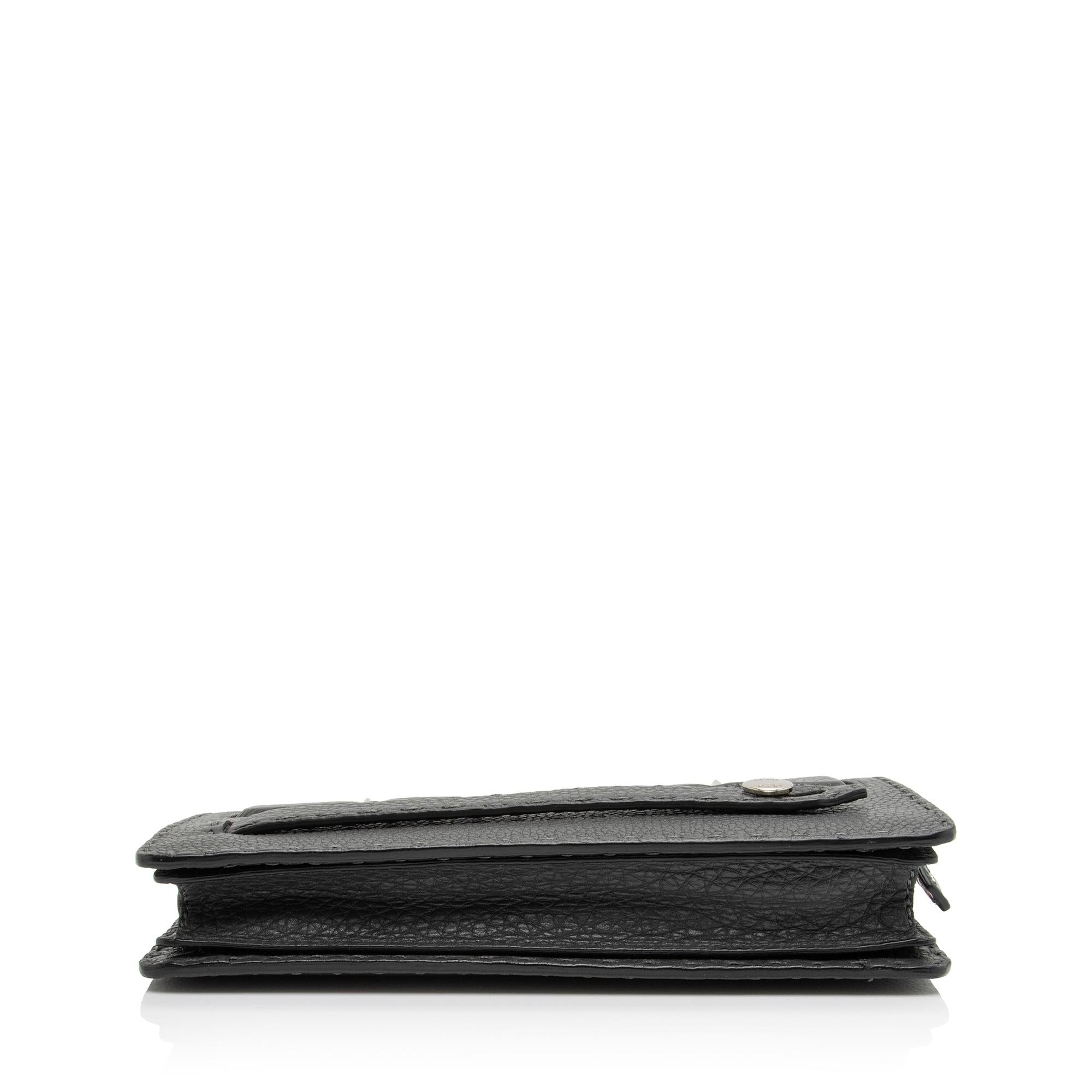 Fendi Leather Selleria  Monster Clutch