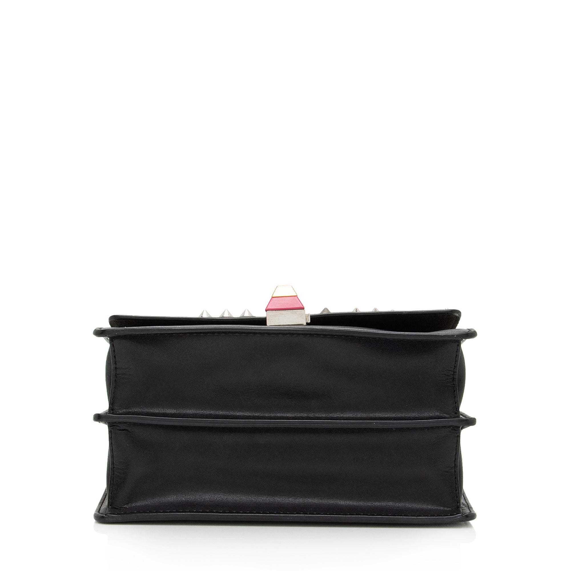 Fendi Leather Studded Kan I Small Shoulder Bag